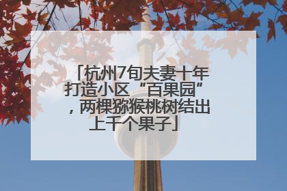 杭州7旬夫妻十年打造小区“百果园”，两棵猕猴桃树结出上千个果子