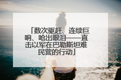 数次驱赶、连续巨响、呛出眼泪——直击以军在巴勒斯坦难民营的行动