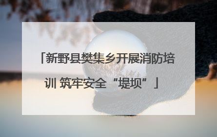 新野县樊集乡开展消防培训 筑牢安全“堤坝”