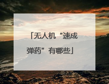 无人机“速成弹药”有哪些