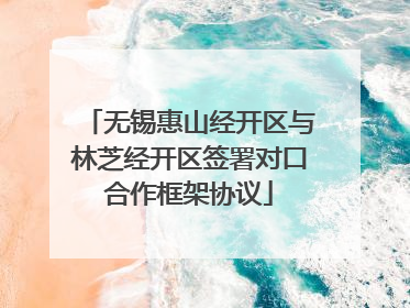 无锡惠山经开区与林芝经开区签署对口合作框架协议