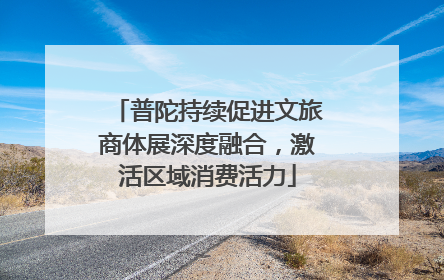 普陀持续促进文旅商体展深度融合，激活区域消费活力