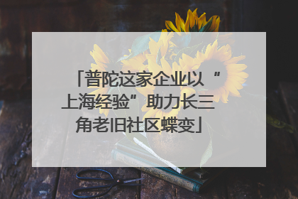 普陀这家企业以“上海经验”助力长三角老旧社区蝶变