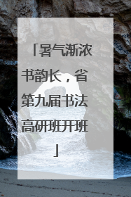 暑气渐浓书韵长，省第九届书法高研班开班