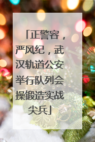 正警容，严风纪，武汉轨道公安举行队列会操锻造实战尖兵