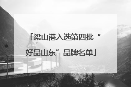 梁山港入选第四批“好品山东”品牌名单
