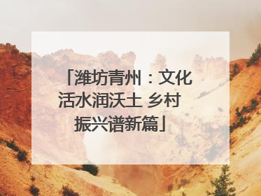 潍坊青州：文化活水润沃土 乡村振兴谱新篇