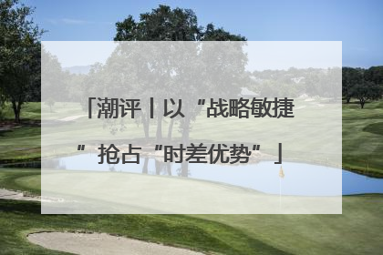 潮评丨以“战略敏捷”抢占“时差优势”