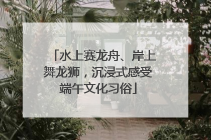 水上赛龙舟、岸上舞龙狮，沉浸式感受端午文化习俗
