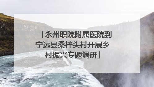 永州职院附属医院到宁远县桑梓头村开展乡村振兴专题调研