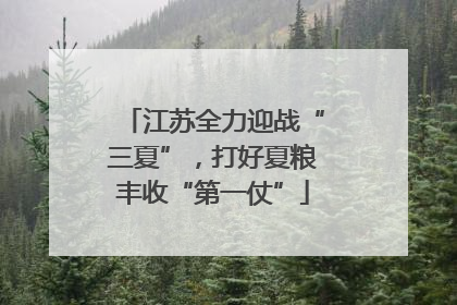 江苏全力迎战“三夏”，打好夏粮丰收“第一仗”