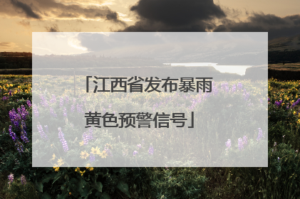 江西省发布暴雨黄色预警信号