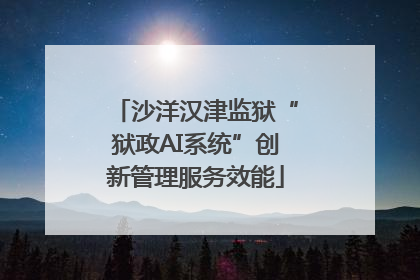 沙洋汉津监狱“狱政AI系统”创新管理服务效能