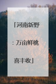 河南新野：万亩鲜桃喜丰收