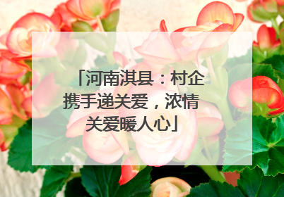 河南淇县：村企携手递关爱，浓情关爱暖人心