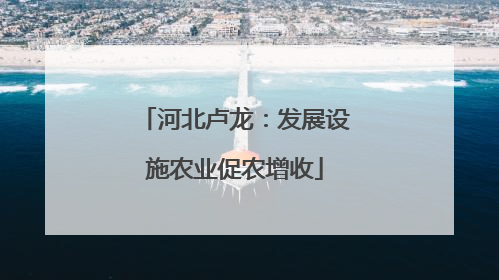 河北卢龙：发展设施农业促农增收