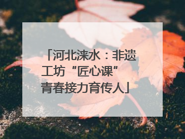 河北涞水：非遗工坊“匠心课” 青春接力育传人
