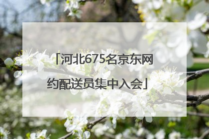 河北675名京东网约配送员集中入会
