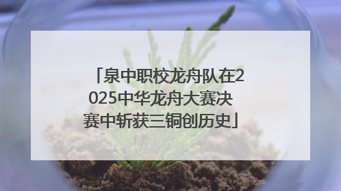 泉中职校龙舟队在2025中华龙舟大赛决赛中斩获三铜创历史
