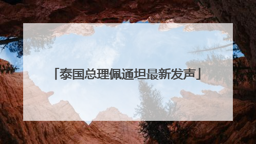 泰国总理佩通坦最新发声