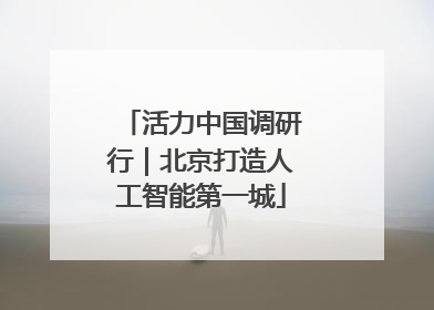 活力中国调研行｜北京打造人工智能第一城