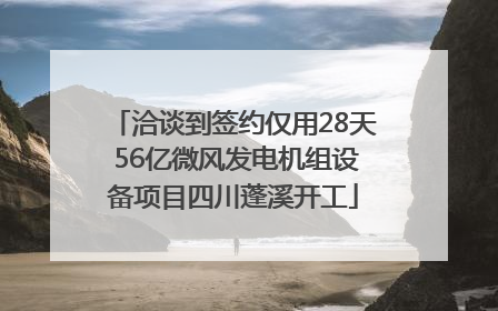 洽谈到签约仅用28天 56亿微风发电机组设备项目四川蓬溪开工
