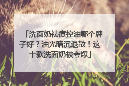 洗面奶祛痘控油哪个牌子好？油光暗沉退散！这十款洗面奶被夸爆