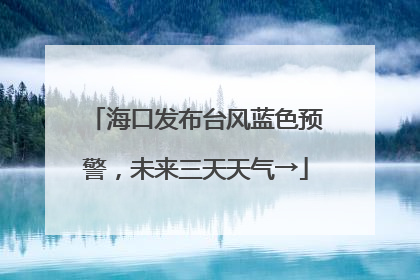 海口发布台风蓝色预警，未来三天天气→