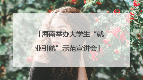 海南举办大学生“就业引航”示范宣讲会