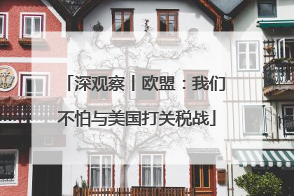 深观察丨欧盟：我们不怕与美国打关税战