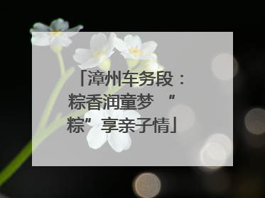 漳州车务段：粽香润童梦 “粽”享亲子情