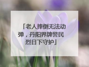 老人摔倒无法动弹，丹阳界牌警民烈日下守护
