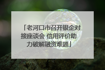 老河口市召开银企对接座谈会 信用评价助力破解融资难题