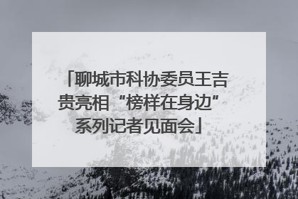 聊城市科协委员王吉贵亮相“榜样在身边”系列记者见面会