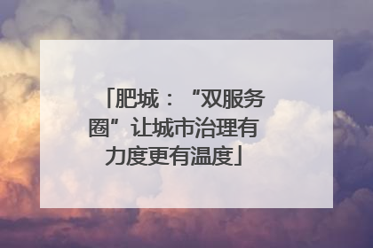 肥城：“双服务圈”让城市治理有力度更有温度