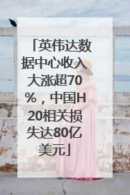 英伟达数据中心收入大涨超70%，中国H20相关损失达80亿美元