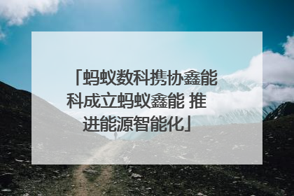 蚂蚁数科携协鑫能科成立蚂蚁鑫能 推进能源智能化