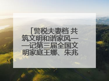 警税夫妻档 共筑文明和谐家风——记第三届全国文明家庭王娜、朱兆鹏家庭
