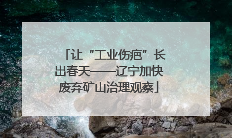 让“工业伤疤”长出春天——辽宁加快废弃矿山治理观察