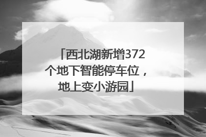 西北湖新增372个地下智能停车位，地上变小游园