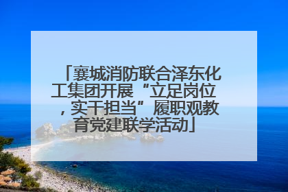 襄城消防联合泽东化工集团开展“立足岗位，实干担当”履职观教育党建联学活动