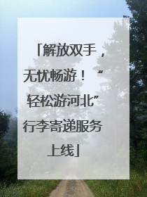 解放双手，无忧畅游！“轻松游河北”行李寄递服务上线