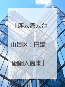 连云港云台山景区：白鹭翩翩入画来