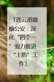 连云港赣榆公安：深化“四个一”强力推进“主防”工作