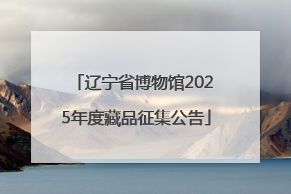 辽宁省博物馆2025年度藏品征集公告