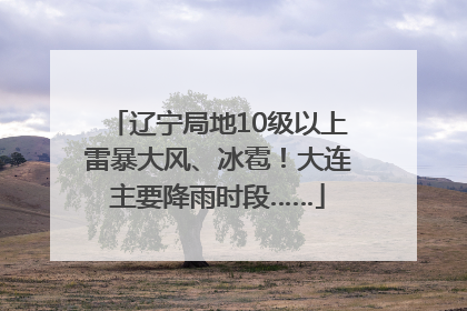 辽宁局地10级以上雷暴大风、冰雹！大连主要降雨时段……
