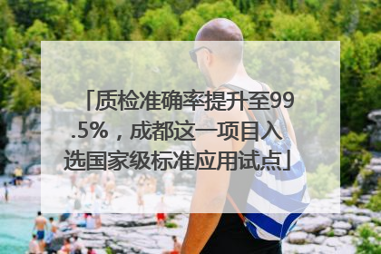 质检准确率提升至99.5%，成都这一项目入选国家级标准应用试点