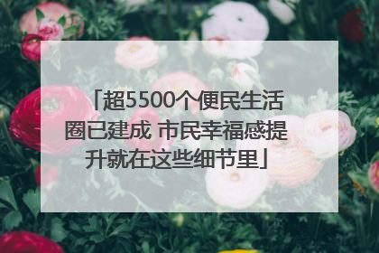 超5500个便民生活圈已建成 市民幸福感提升就在这些细节里