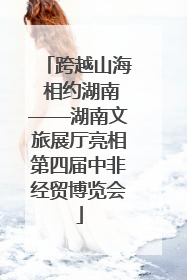 跨越山海 相约湖南——湖南文旅展厅亮相第四届中非经贸博览会