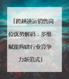 跨越速运销售岗位优势解码：多维赋能构建行业竞争力新范式